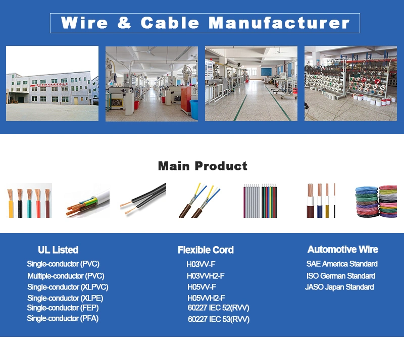 Wire Wholesale PVC or Sr-PVC Insulated and Jacket Tinned Copper Hook up Electrical Wire